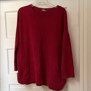 Plus Size 2X J. Jill Women's Red Long Sleeve Sweater